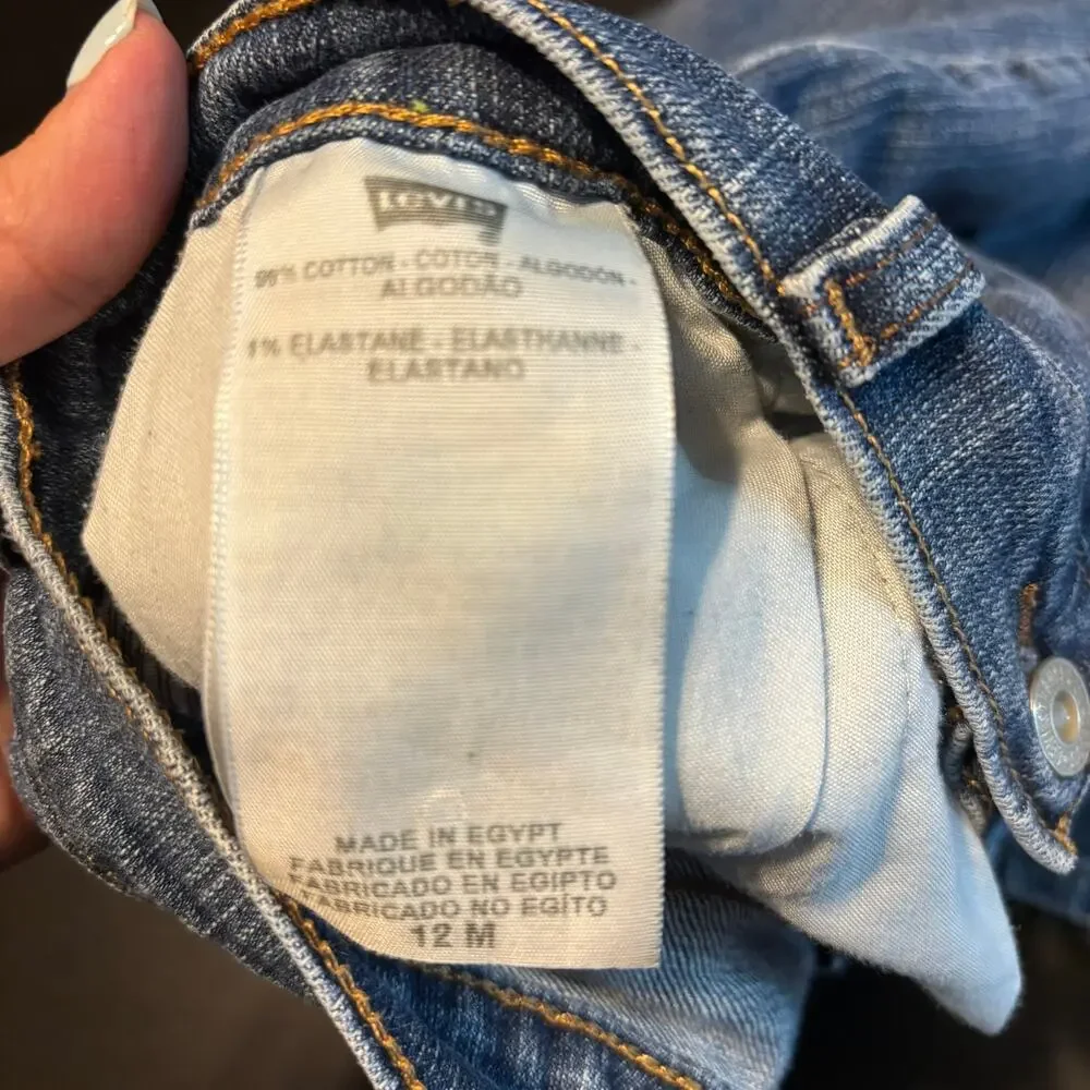 Levi’s 505 Straight Jeans Women’s 12 Mid Rise Stretch Blue Denim Classic Fit